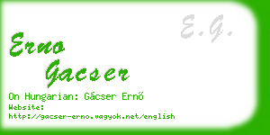 erno gacser business card