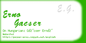 erno gacser business card